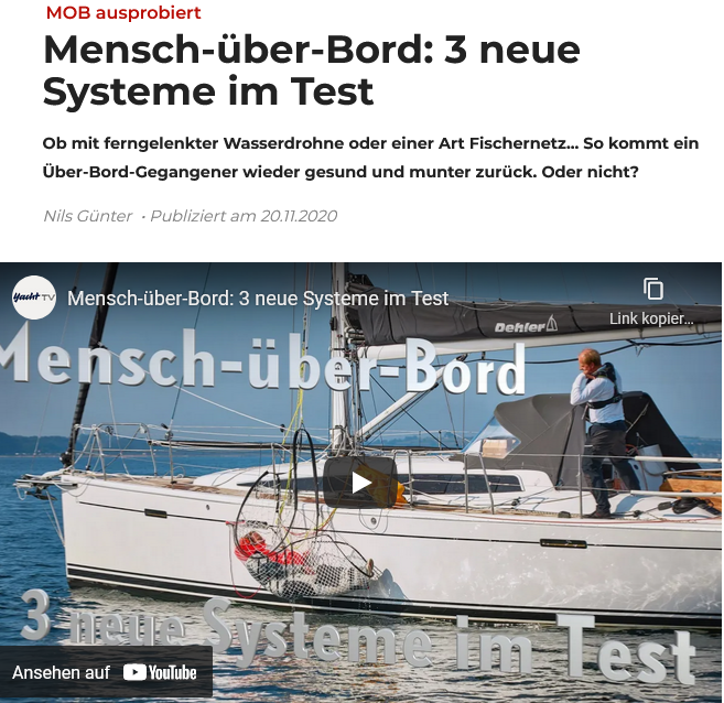 yacht-de - Rettungsnetz POB-NET im TEST